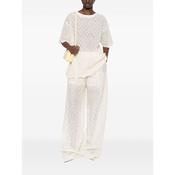 Ermanno Scervino Women Embroidered Wide-Leg Trousers